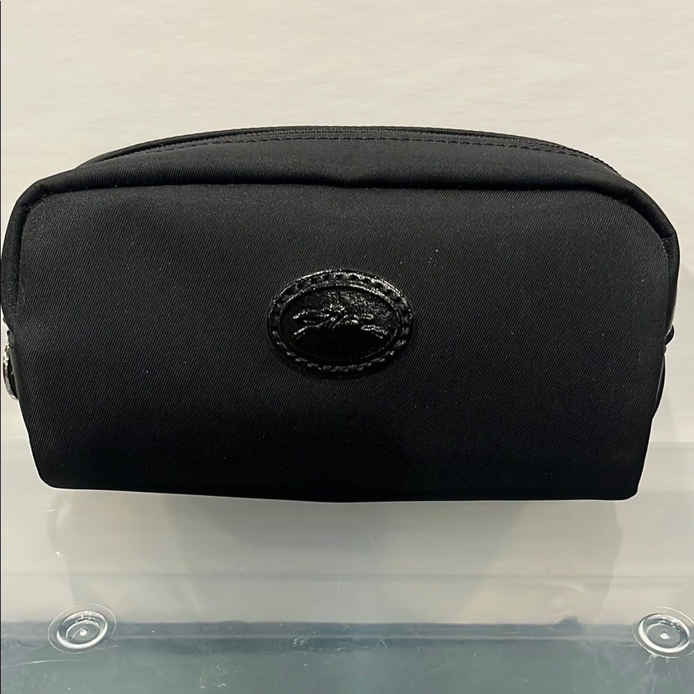 Longchamp Black Cosmetic Case with Structured Design